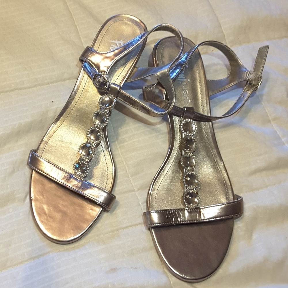 1" copper/gold sandals